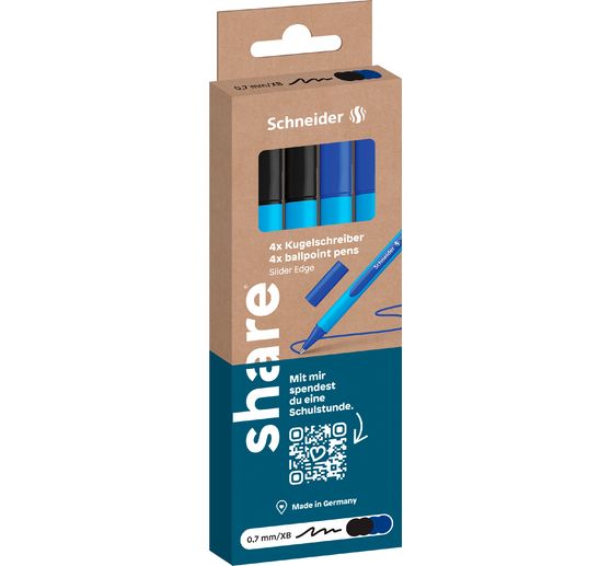 Penna a sfera XB share, confezione da 4