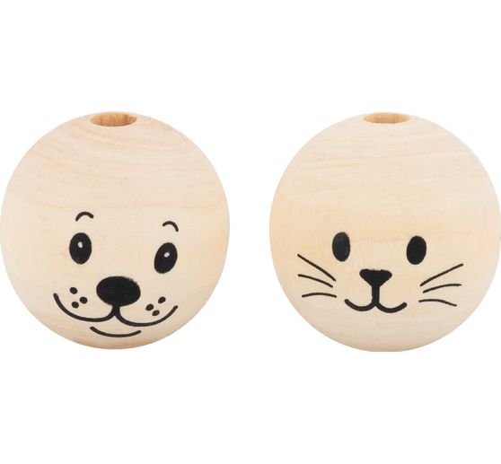 Teste di legno "Cane e Gatto", set da 8