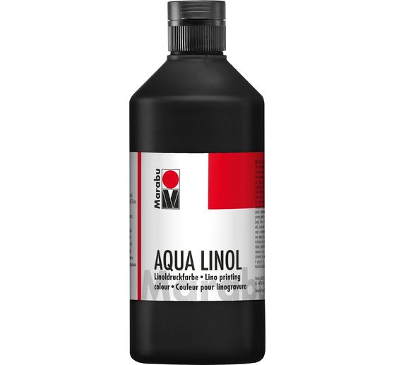 Colore per linoleografia Aqua Marabu, nero, 500 ml