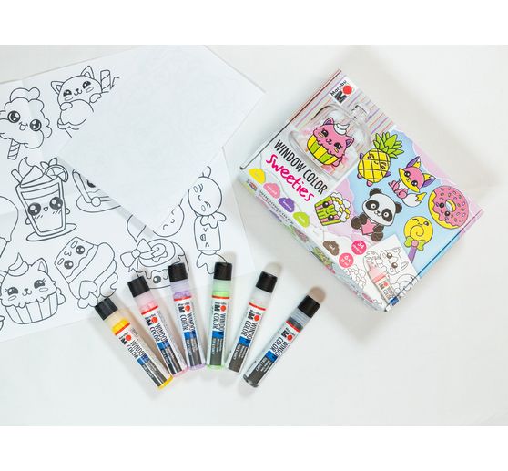 Window Color Marabu "Sweeties", 6 x 25 ml