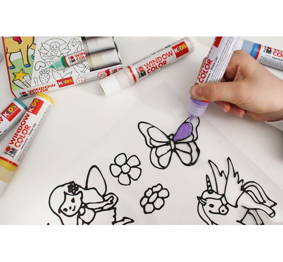Window Color KiDs "Fata scintillante", 10 x 25 ml