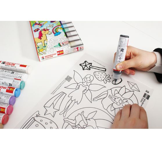 Window Color KiDs "Fata scintillante", 10 x 25 ml