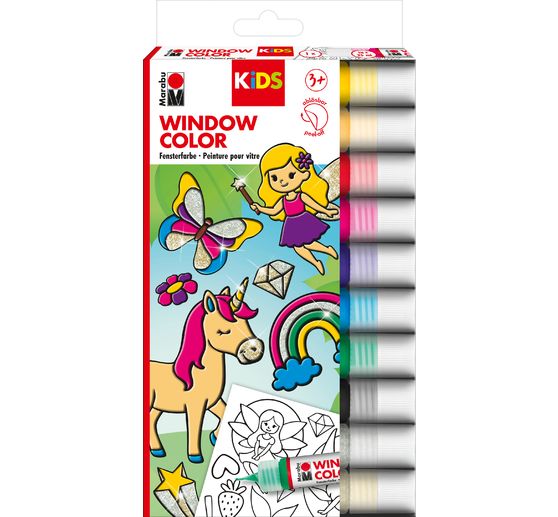 Window Color KiDs "Fata scintillante", 10 x 25 ml