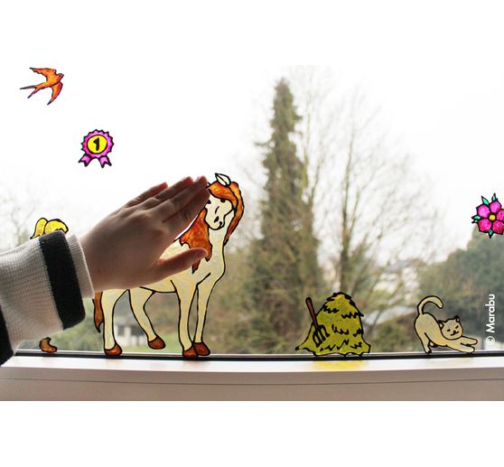 Window Color KiDs "Fattoria dei pony", 6 x 25 ml