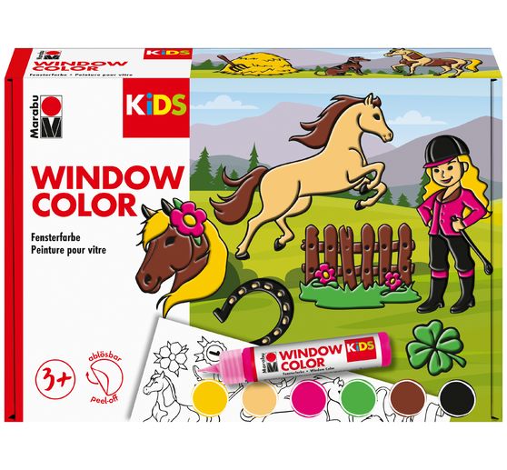 Window Color KiDs "Fattoria dei pony", 6 x 25 ml