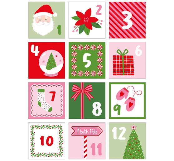 Sticker advent numbers "Santa Baby"
