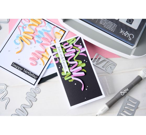 Fustella Sizzix Thinlits "Celebration Streamers by Tim Holtz"