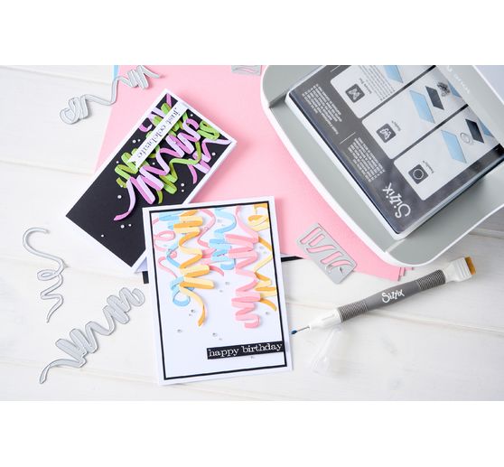 Fustella Sizzix Thinlits "Celebration Streamers by Tim Holtz"