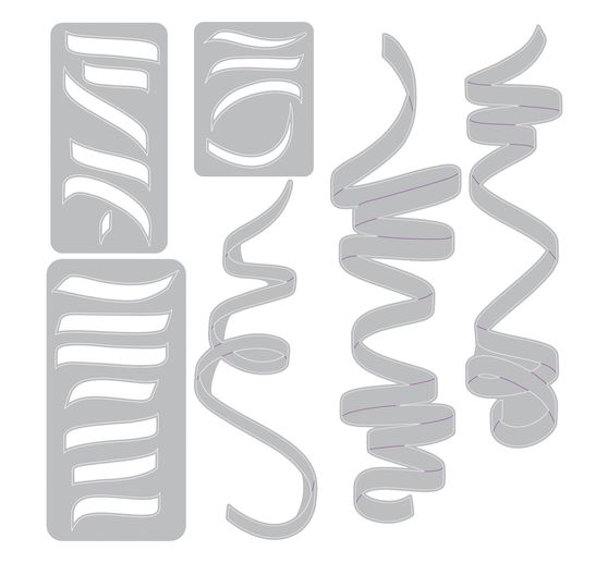 Fustella Sizzix Thinlits "Celebration Streamers by Tim Holtz"