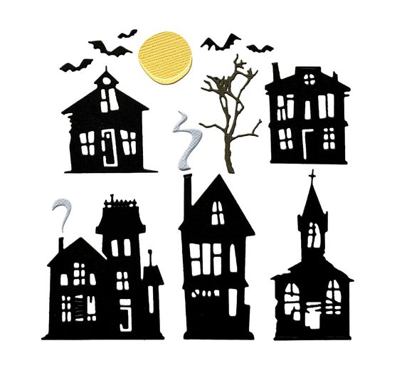 Sizzix Thinlits Punching template "Ghost Town by Tim Holtz"