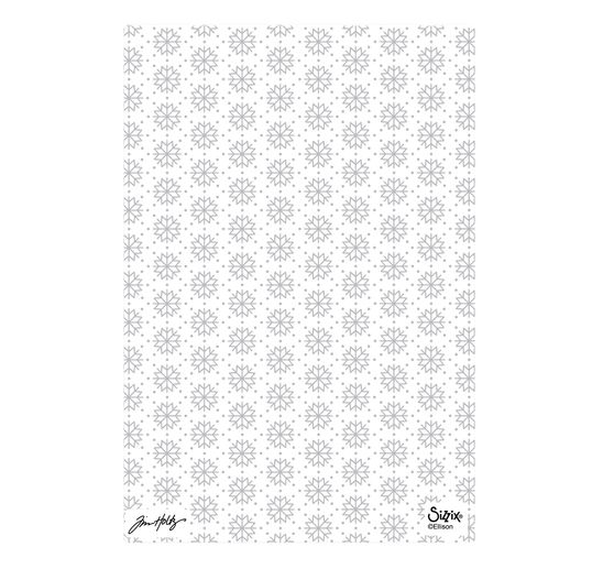 Modello di goffratura Sizzix A5 "Snowflakes by Tim Holtz"