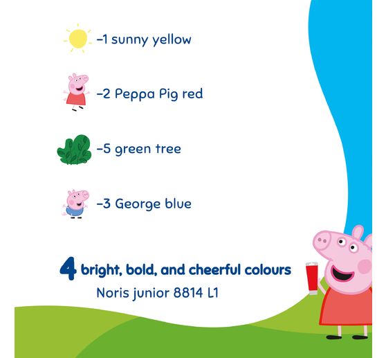 Noris junior Finger paints "Peppa Pig", 4 x 75 ml