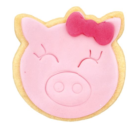 Cookie cutter "Pig with bow"