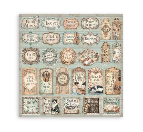 Blocco di scrapbook Stamperia "Symphony"
