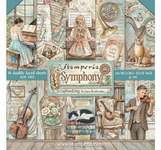 Blocco di scrapbook Stamperia "Symphony"