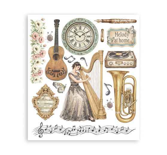 Stamperia XL Rub On assortment "Symphony"