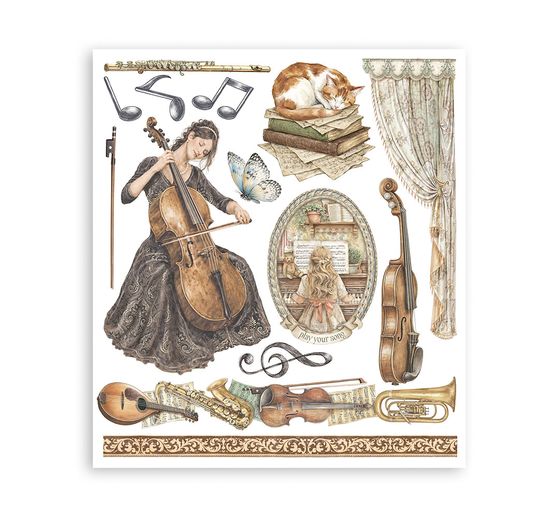 Stamperia XL Rub On assortment "Symphony"