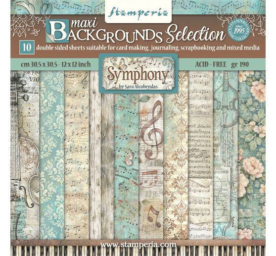 Blocco di scrapbook Stamperia "Symphony Backgrounds"
