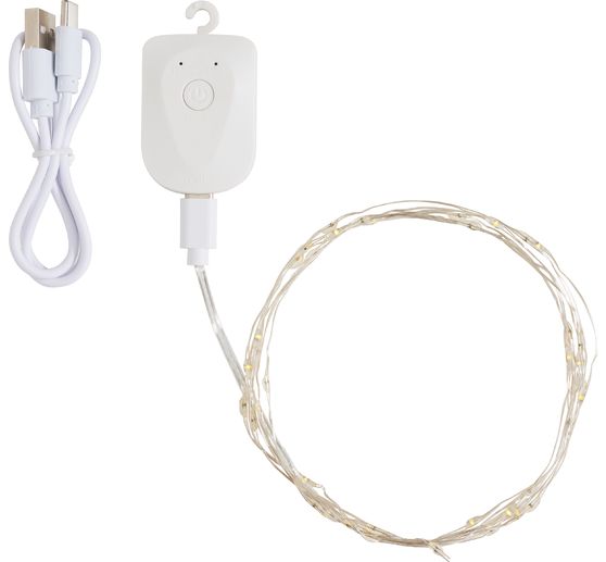 Stringa luminosa a micro-LED, ricaricabile, 40 LED