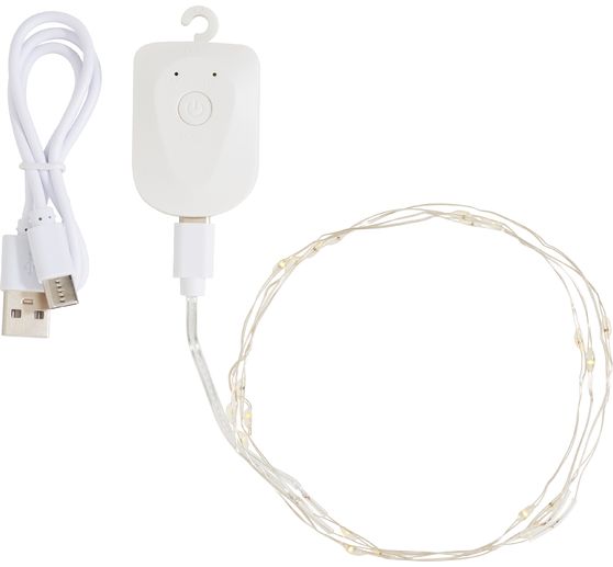 Stringa luminosa a micro-LED, ricaricabile, 20 LED