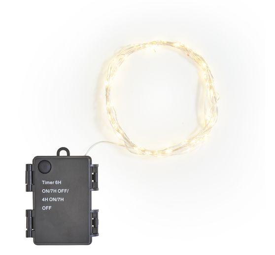 Stringa luminosa a micro-LED per esterni, con timer, 3 m, 60 LED