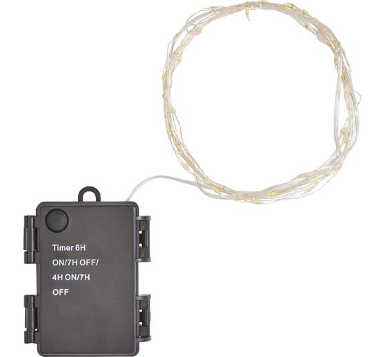 Stringa luminosa a micro-LED per esterni, con timer, 3 m, 60 LED