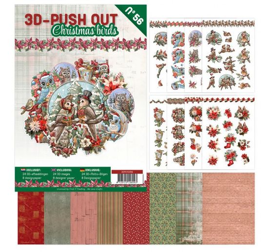 3D Punched sheet book "Christmas Birds"