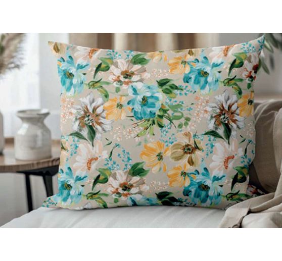 Tessuto decorativo in lino "Rosaura Azur"