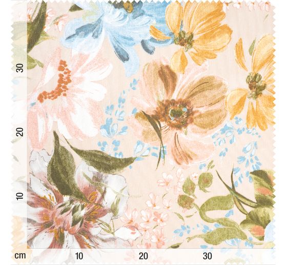 Tessuto decorativo in lino "Rosaura Azur"