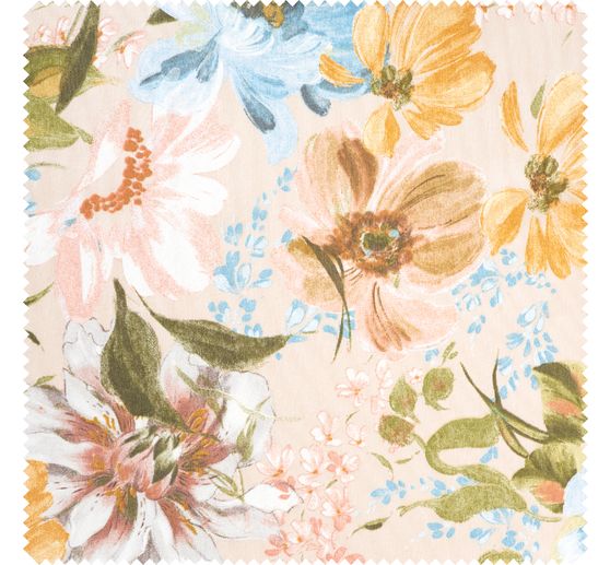 Tessuto decorativo in lino "Rosaura Azur"