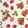 Decoration fabric linen optics "Strawberries"