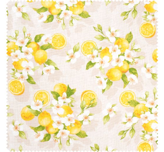 Decoration fabric linen optics "Lemon blossom"