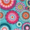 Decoration fabric linen optics "Mandala Multicolor"
