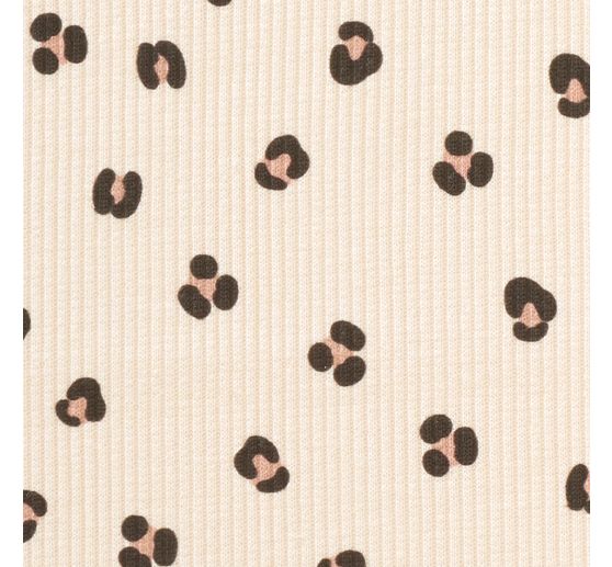 Tessuto jersey a coste "Leopard Sand"