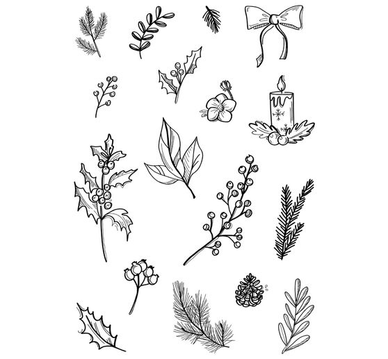 Timbro in silicone VBS "Floristica natalizia"