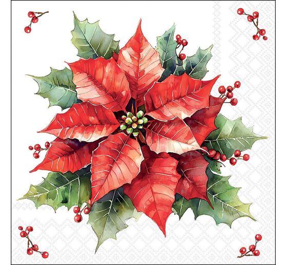 Napkin "Festive poinsettia"