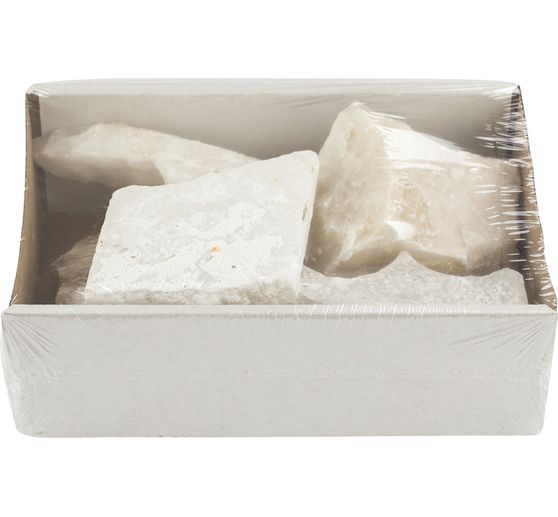 Alabastro, 1,5 kg, bianco-grigio