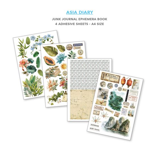Junk Journal & Ephemera Book Ciao Bella "Asia Diary"