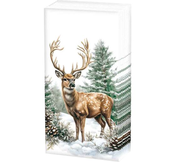 Paper handkerchiefs "Deer in winter"