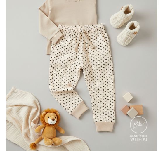 Tessuto jersey a coste "Leopard Sand"