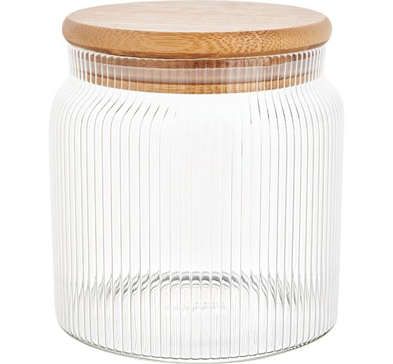 VBS Vaso di stoccaggio "Riffel", con coperchio in bamb&ugrave;