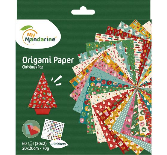 Assortimento di carta pieghevole My Mandarine "Christmas", 20 x 20 cm