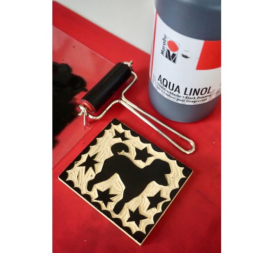 Colore per linoleografia Aqua Marabu, nero, 500 ml