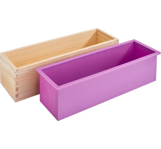 VBS Silicone soap mould in wooden box