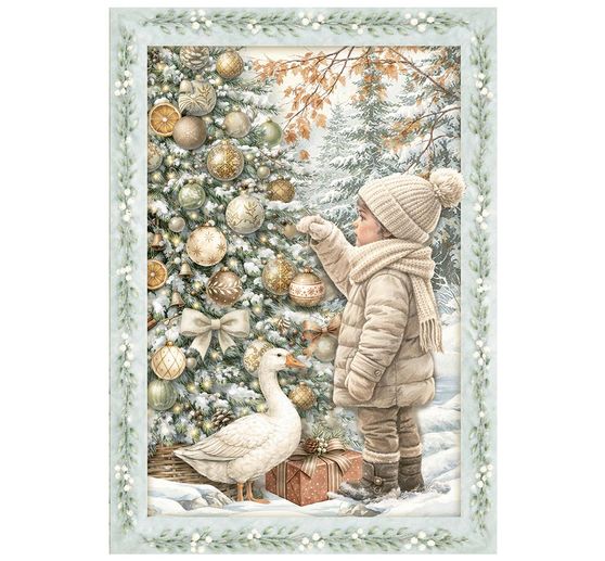 Assortimento di seta paglia con motivi Stamperia "White Christmas", DIN A6, set di 8 pezzi