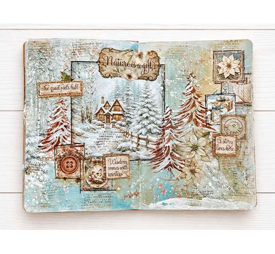 Blocco di scrapbook Stamperia "White Christmas"
