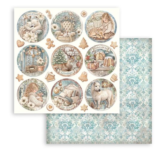 Blocco di scrapbook Stamperia "White Christmas"