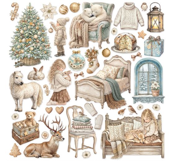 Blocco di scrapbook Stamperia "White Christmas"