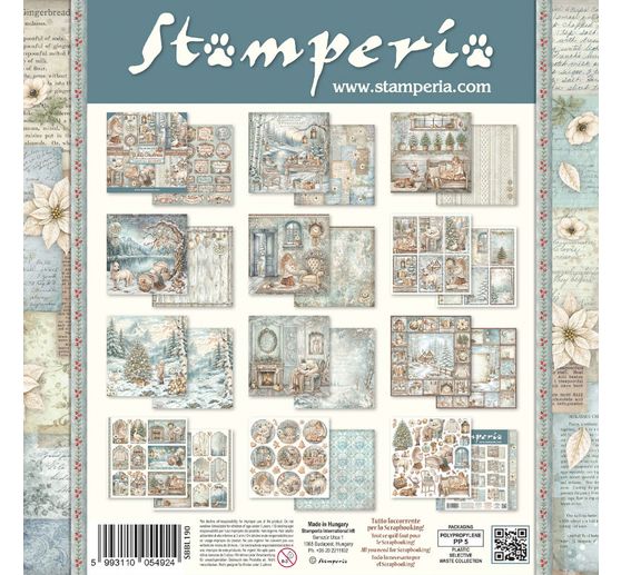 Blocco di scrapbook Stamperia "White Christmas"
