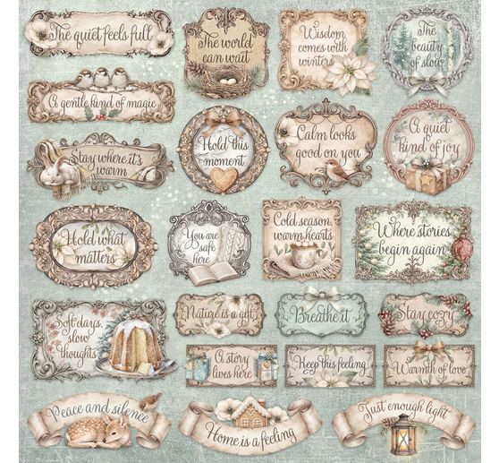 Blocco di scrapbook Stamperia "White Christmas"